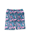 Feisty Flamingo in Biker-Slip Shorts 6"