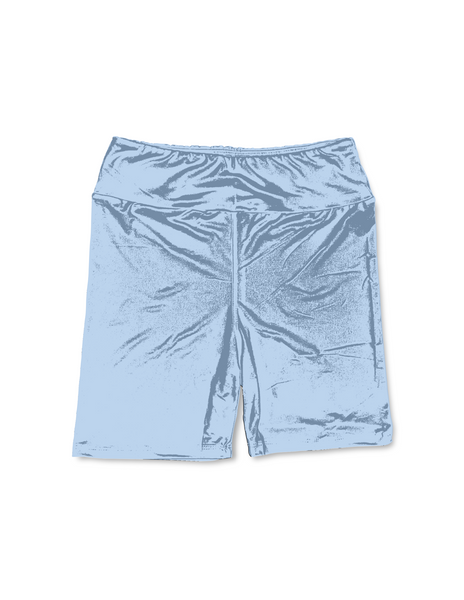Cerulean Blue in Biker-Slip Shorts 6" - Ships 5/24