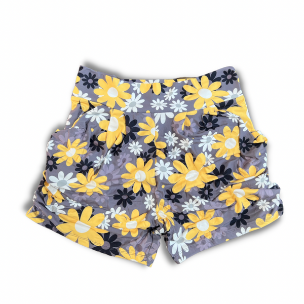 Yellow Flower in Harem Shorts