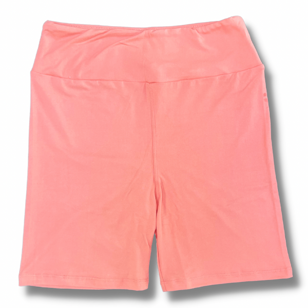 Burnt Coral in Biker-Slip Shorts 6"