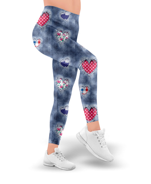 Torn Heart in Athleisure Leggings ~ Ships 1/25