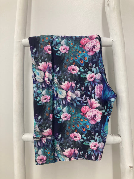 Peacock Blue in Athleisure Shorts 9"