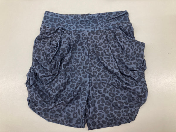 Black Leopard in Harem Shorts