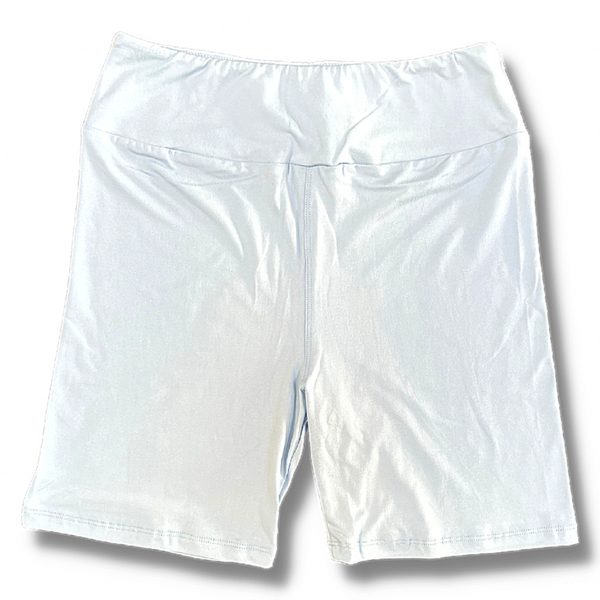 White in Biker-Slip Shorts 6" - Ships 5/24