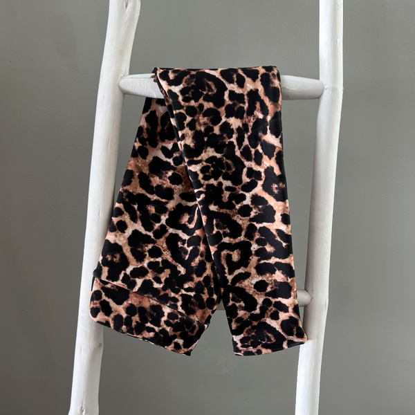 Leopard Fleece Lined Leggings in Girls