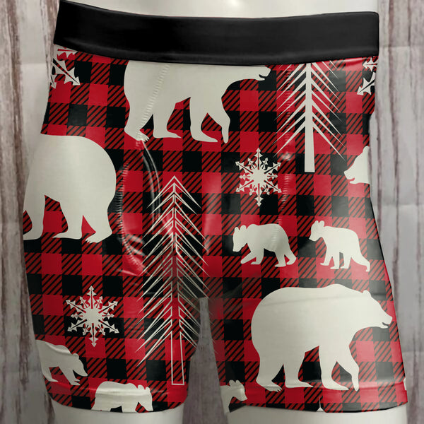 Beary Plaid in Men's Boxer Brief