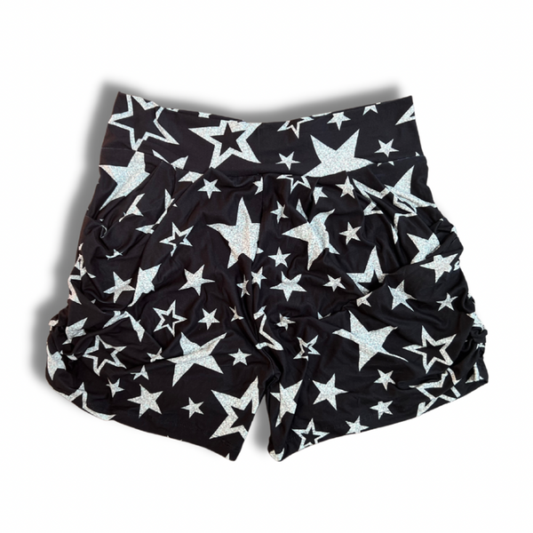 Glitter Stars in Harem Shorts